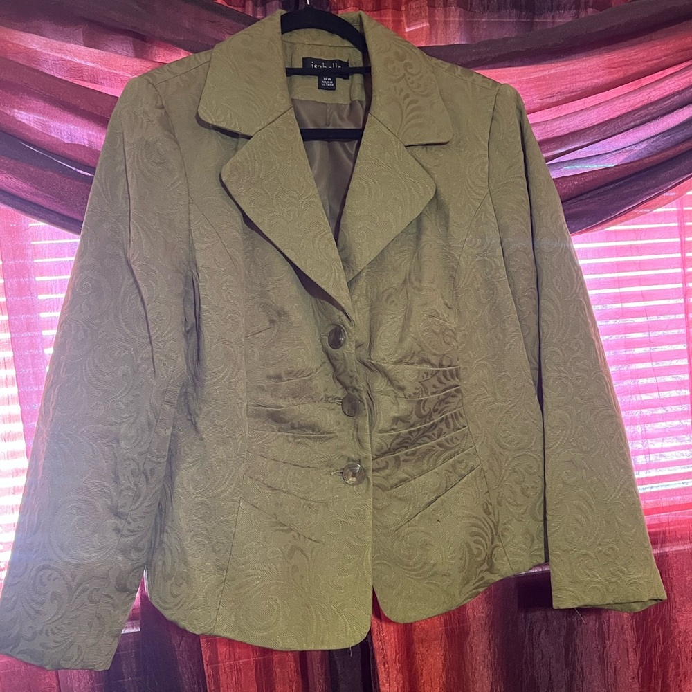 Dress Barn Olive Textured Blazer